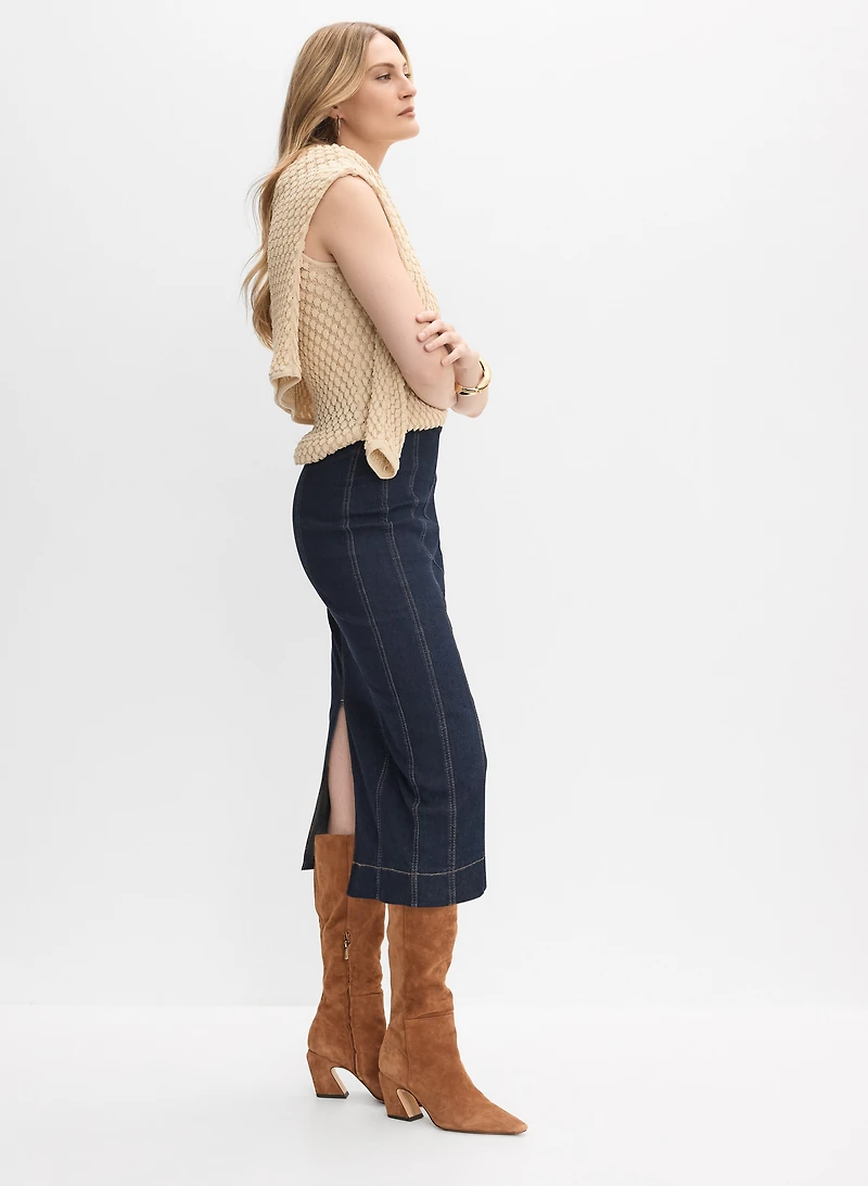 Joseph Ribkoff - Denim Midi Skirt
