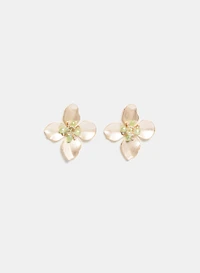 Boucles d'oreilles en fleurs à cristal