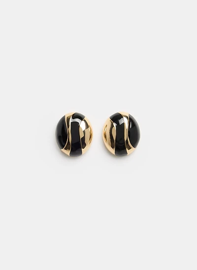 Enamel Insert Earrings