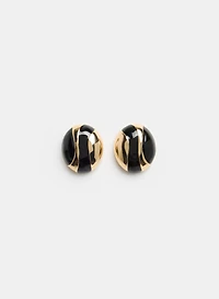 Enamel Insert Earrings