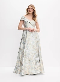 BA Nites - Robe de soirée en brocart floral