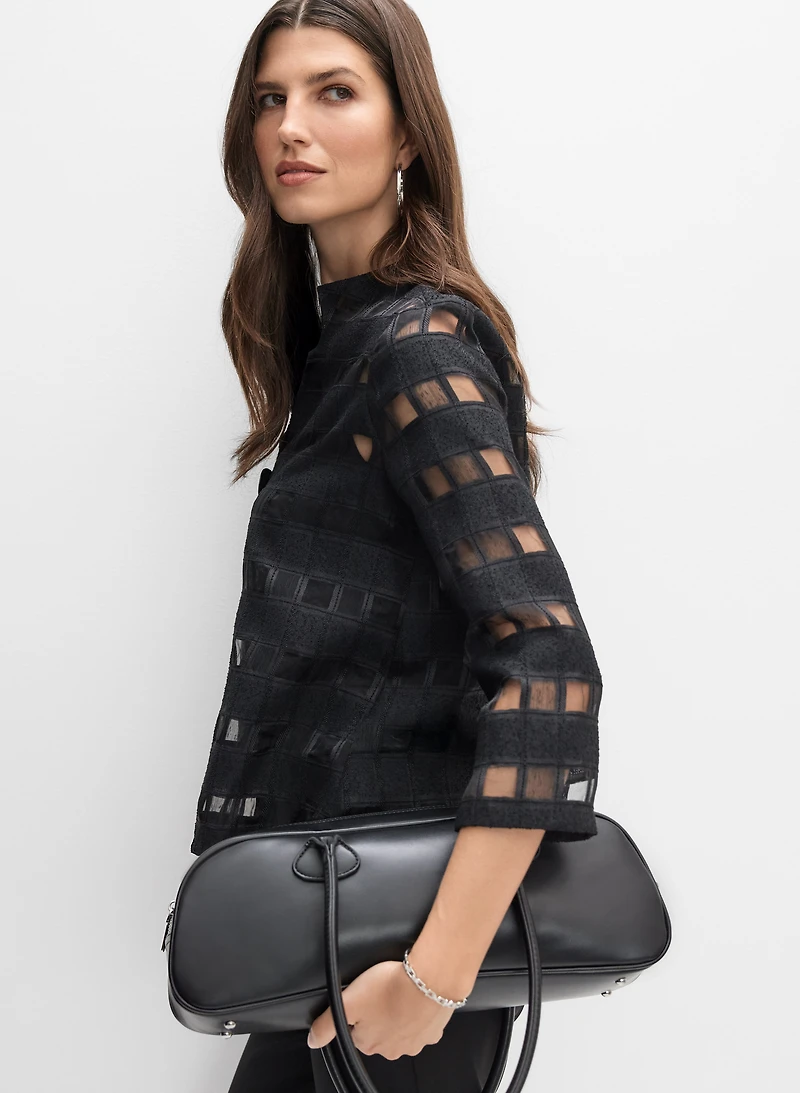 Joseph Ribkoff - Sheer Check Swing Jacket