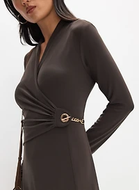 Joseph Ribkoff - Wrap-Front Midi Dress
