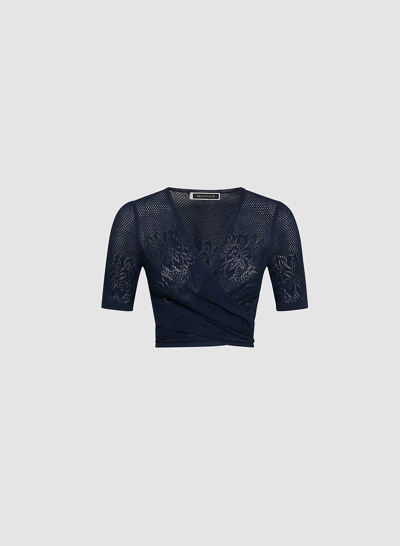 Cardigan Essentiels en tricot floral