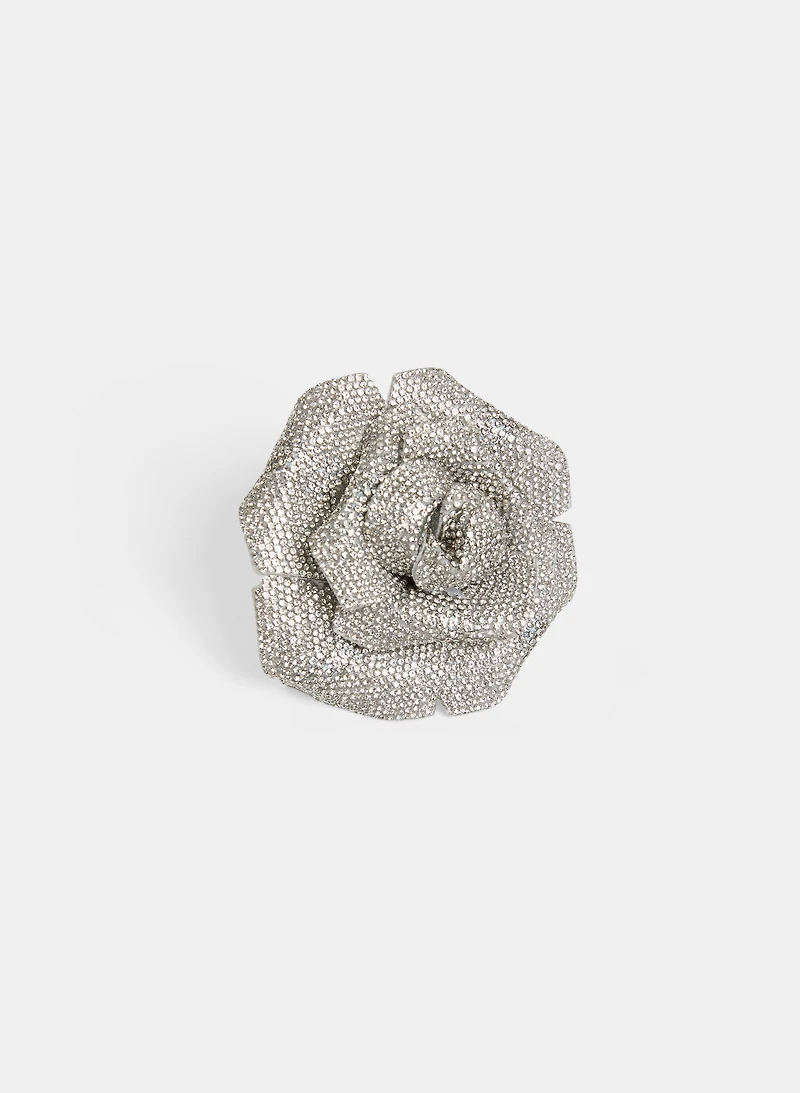 Broche à fleur et pierres