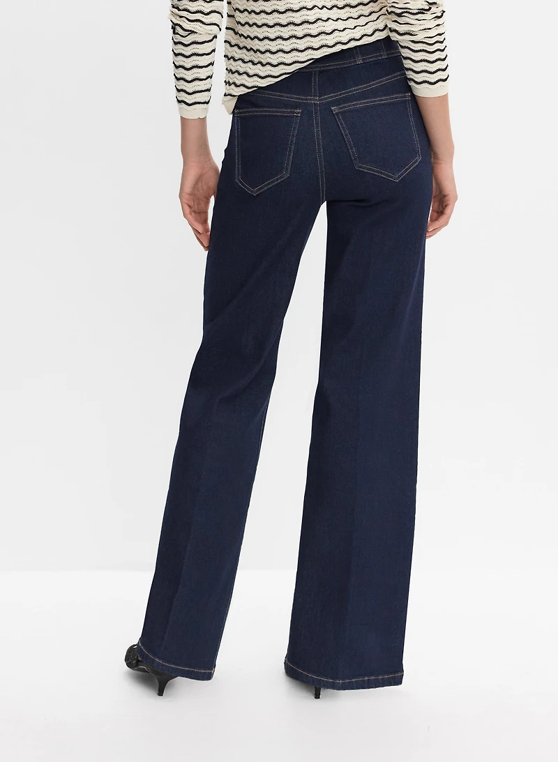 Jean structuré à double boutons
