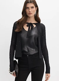 Embellished Fly-Away Cardigan