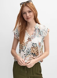 Blouse paisley florale