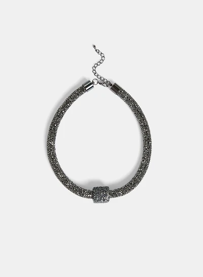 Crystal Embellished Collar Necklace