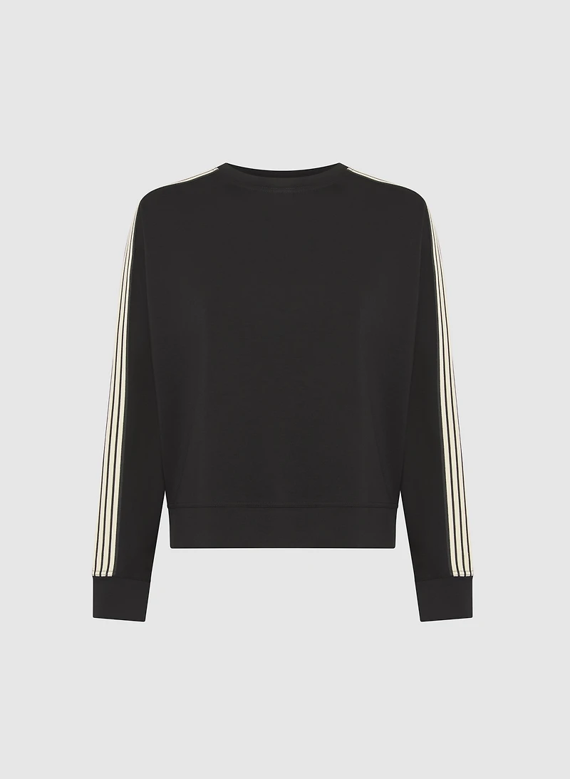Striped Tape Detail Top