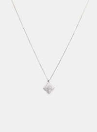 Collier à pendentif en losange à cristaux