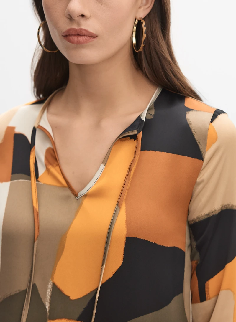 Joseph Ribkoff - Geometric Long Sleeve Blouse