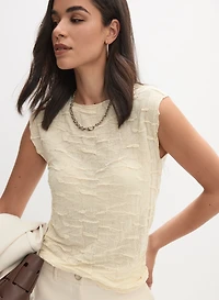Textured Jacquard Knit Top