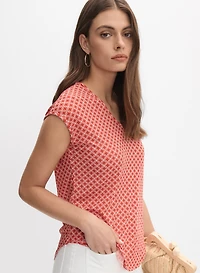 Geometric Print Top