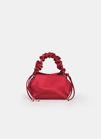 Satin Top Handle Clutch