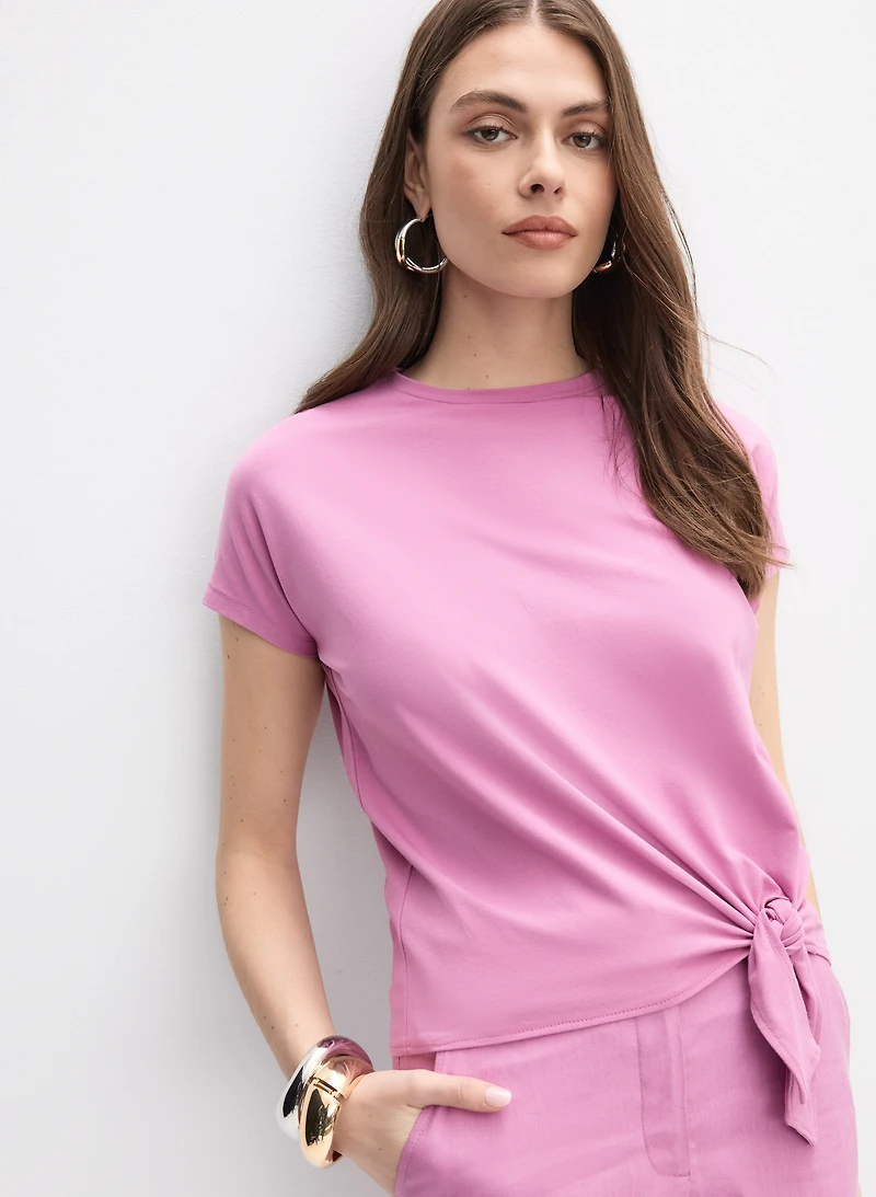 T-shirt à ourlet noué