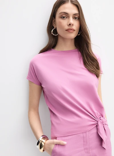 T-shirt à ourlet noué