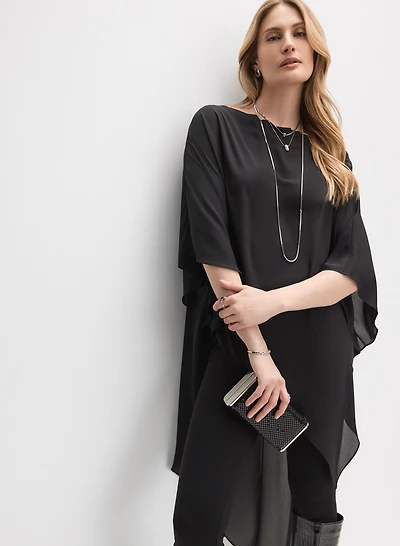 Chiffon Asymmetric Tunic Top