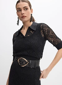 Joseph Ribkoff - Pointelle Knit Sweater