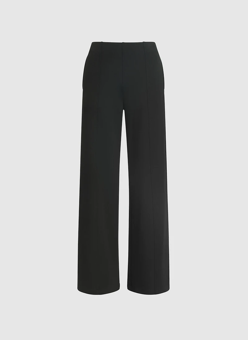 Seam Detail Wide-Leg Pants