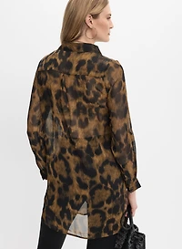 Leopard Chiffon Blouse