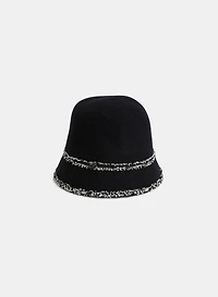 Bouclé Trim Cloche Hat