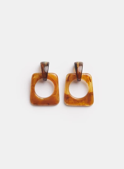 Large Square Resin Earrings