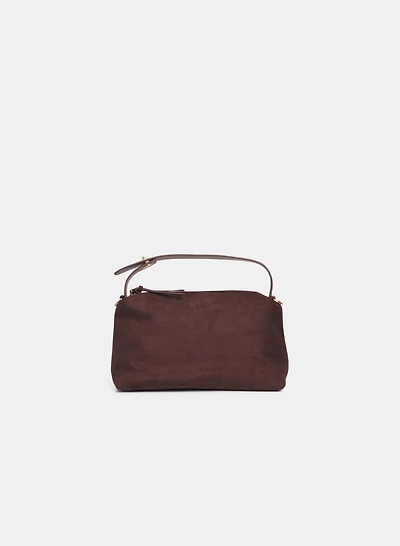 Faux-Suede Shoulder Bag