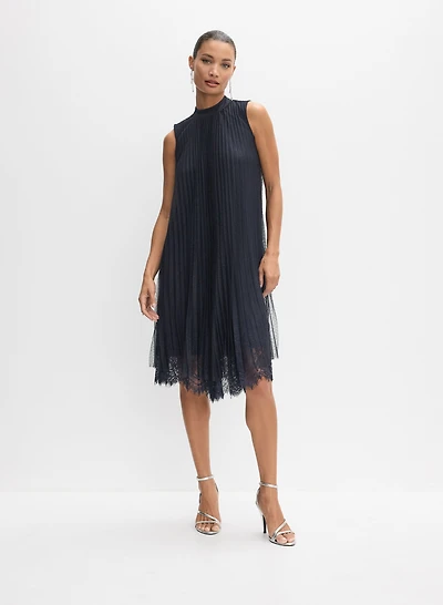 Joseph Ribkoff - Pleated Chiffon Dress