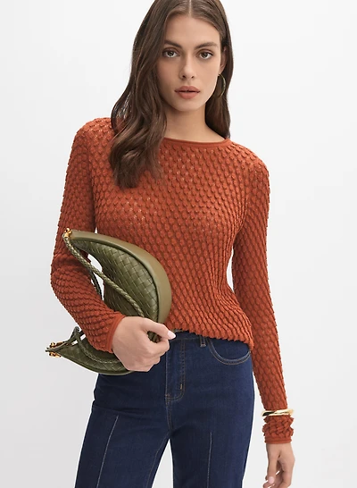 Pull en tricot texturé