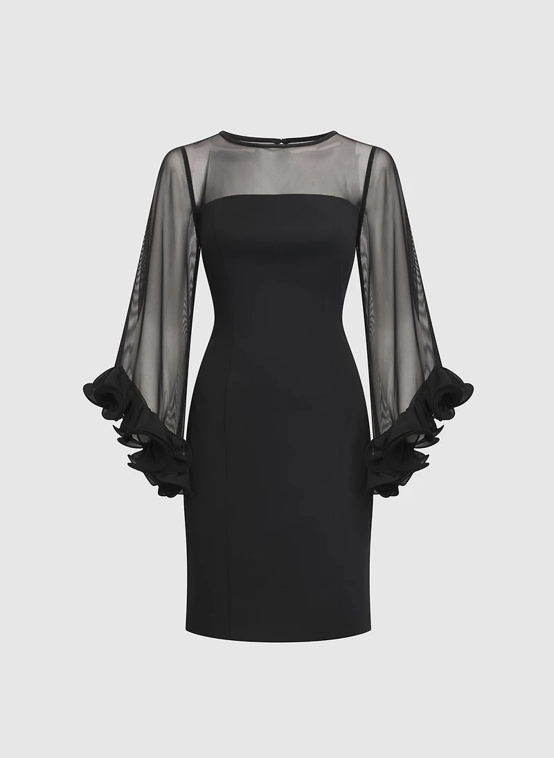Spiral Flounce Cuff Dress