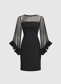 Spiral Flounce Cuff Dress