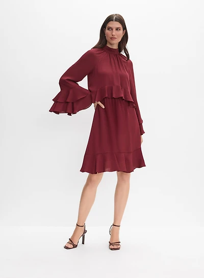 Robe étagée en chiffon