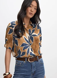 Leaf Print Blouse