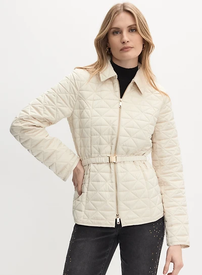 Manteau matelassé à ceinture