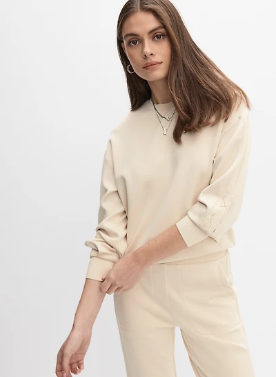 Lace-Up Detail Sweatshirt