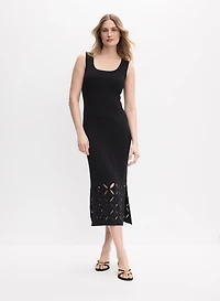 Joseph Ribkoff - Fitted Eyelet Hem Midi Dress