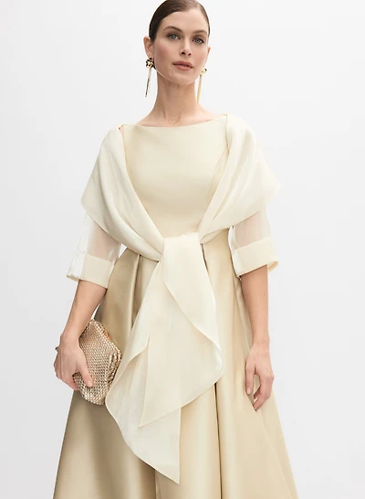 Shimmer Organza Bolero