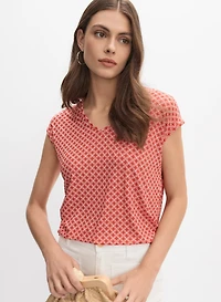 Geometric Print Top