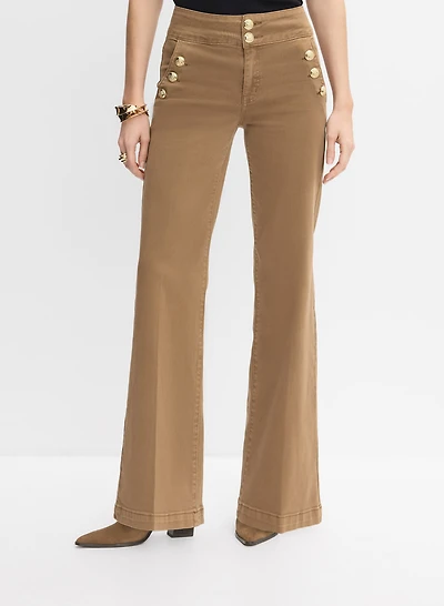 Button Detail Trouser Jeans