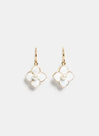 Boucles d'oreilles pendantes à fleur