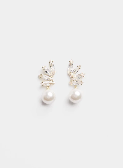 Boucles d'oreilles en cristaux et perles