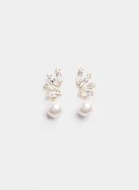 Boucles d'oreilles en cristaux et perles