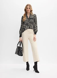 Mixed Dot Print Blouse