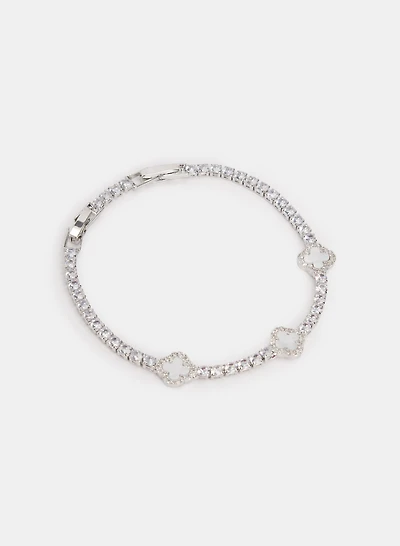 Bracelet à insertions en trèfle