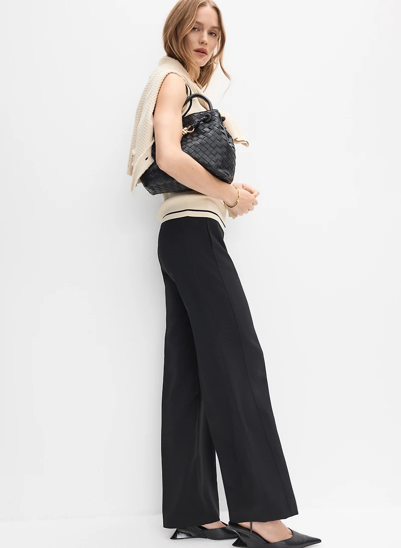 Wide-Leg Trouser Pants
