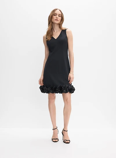 Robe cocktail à rosettes