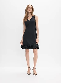 Robe cocktail à rosettes