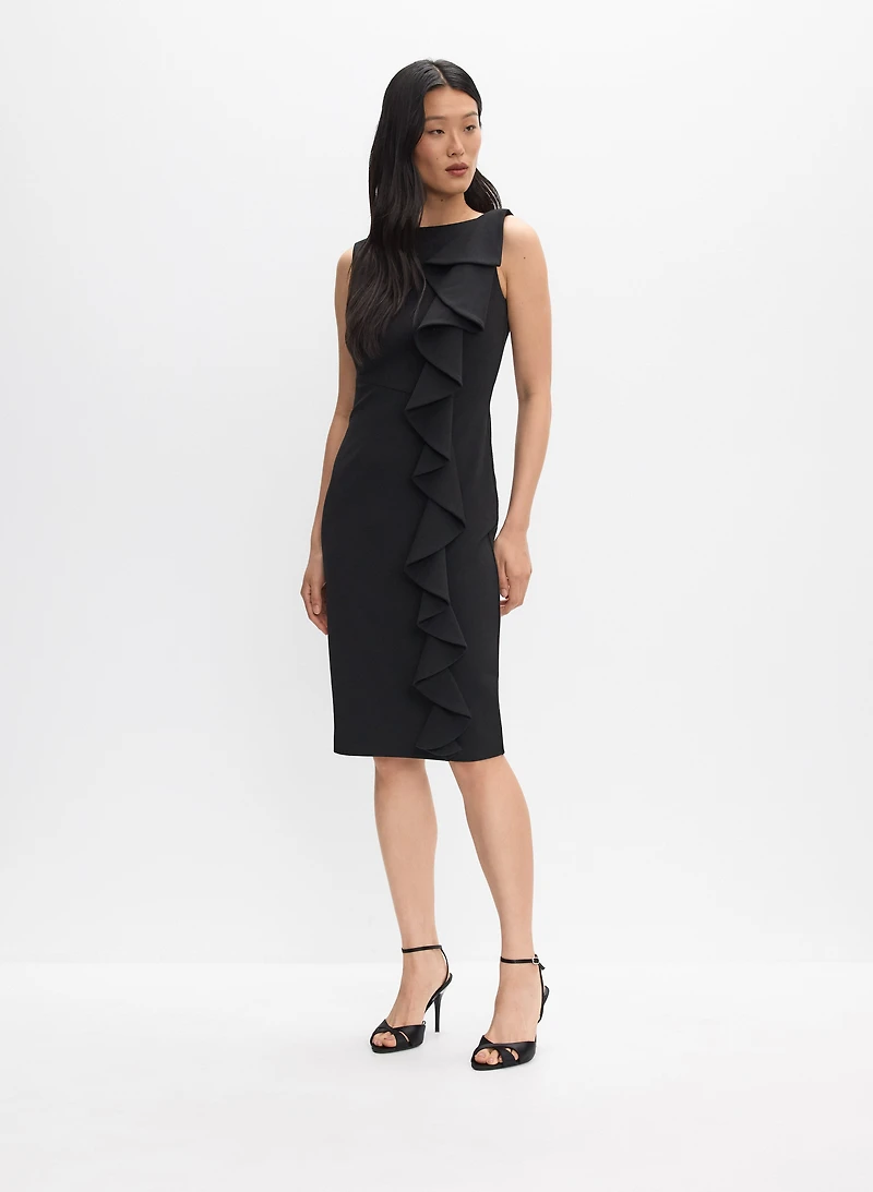 Cascade Ruffle Front Dress