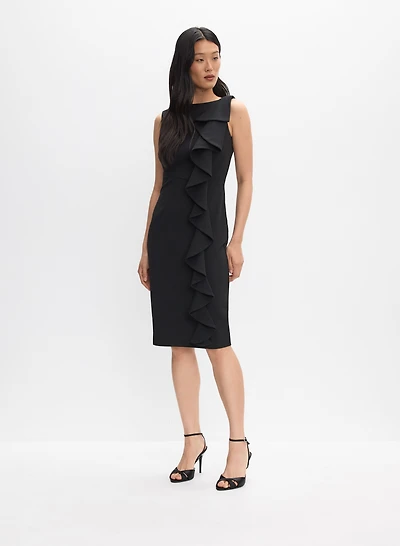 Cascade Ruffle Front Dress